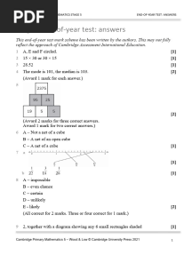 Prim Maths 5 2ed TR End of Year Test Answers