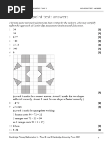 Prim Maths 5 2ed TR Mid Point Test Answers