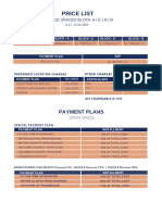 Eon PRICE LIST