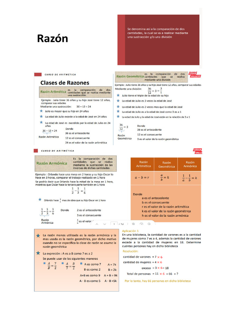 Razones y Proporciones | PDF