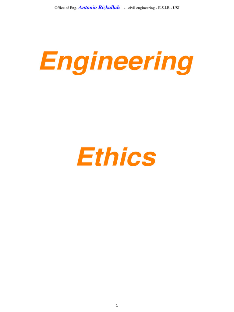 Engineering Ethics (English) | PDF | Morality | Engineer