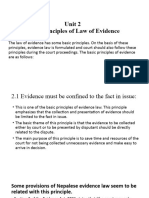 Basic Principles of Evidence