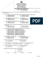 MATH 10 Test Questions SY 2023-24 Q1