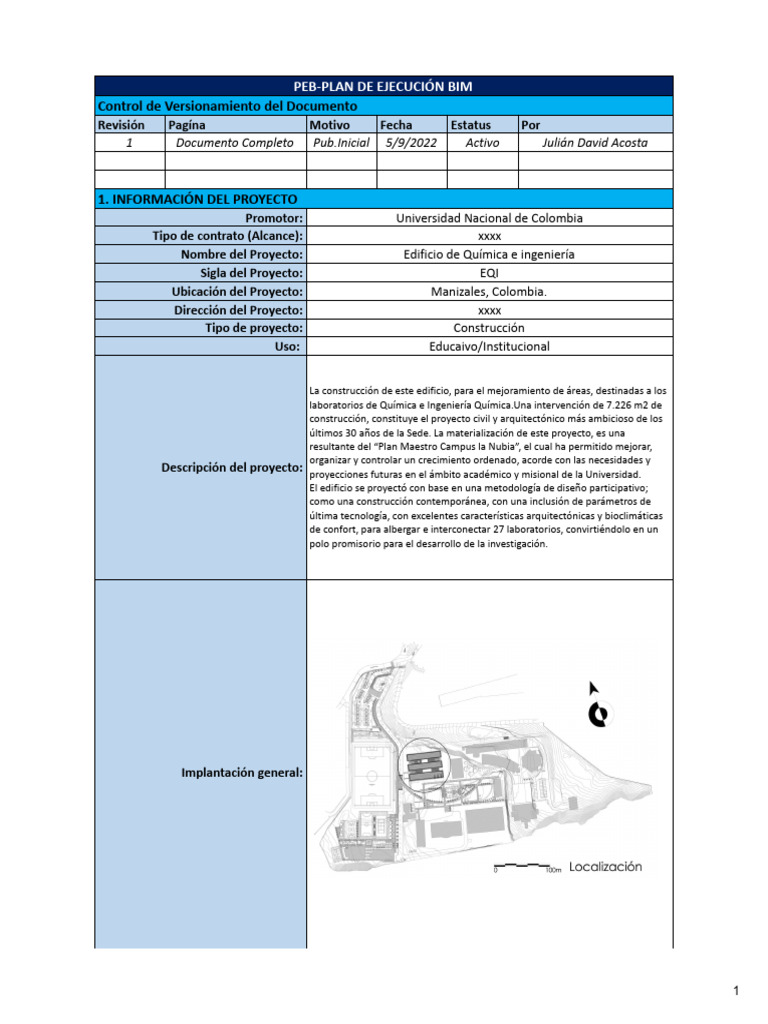 Plan de Ejecución BIM para Edificio EQI | PDF | Diseño | Modelado de ...