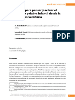 Categorías para Pensar y Actuar El Derecho A La Palabra Infantil Desde La Extensión Universitaria