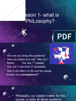 Lesson 1 - What Is Philosophy - Hand Outs