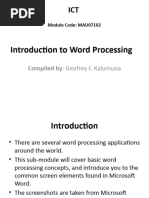 Module 1-6 Introductionto Word Processing