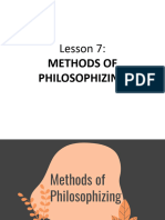 Lesson 7 - Methods of Philosophizing - Hand Outs