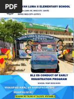 BL2 ES Narrative Report On The Conduct of Early Registration For SY 2022-2023