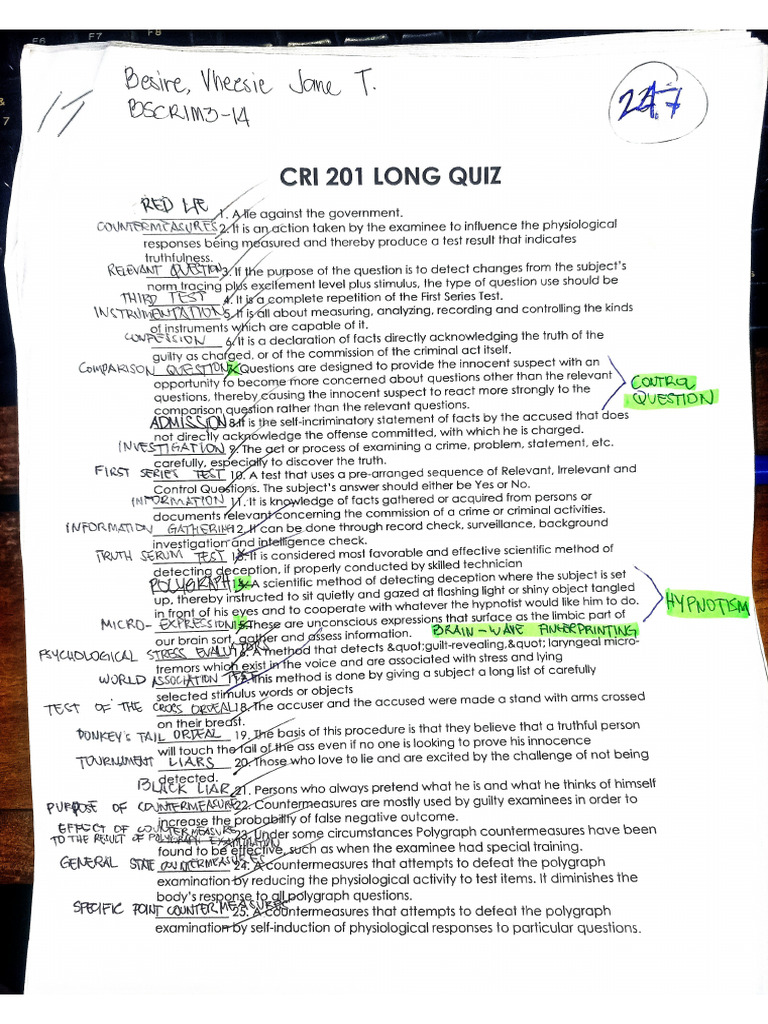 Cri 201 and 163 | PDF