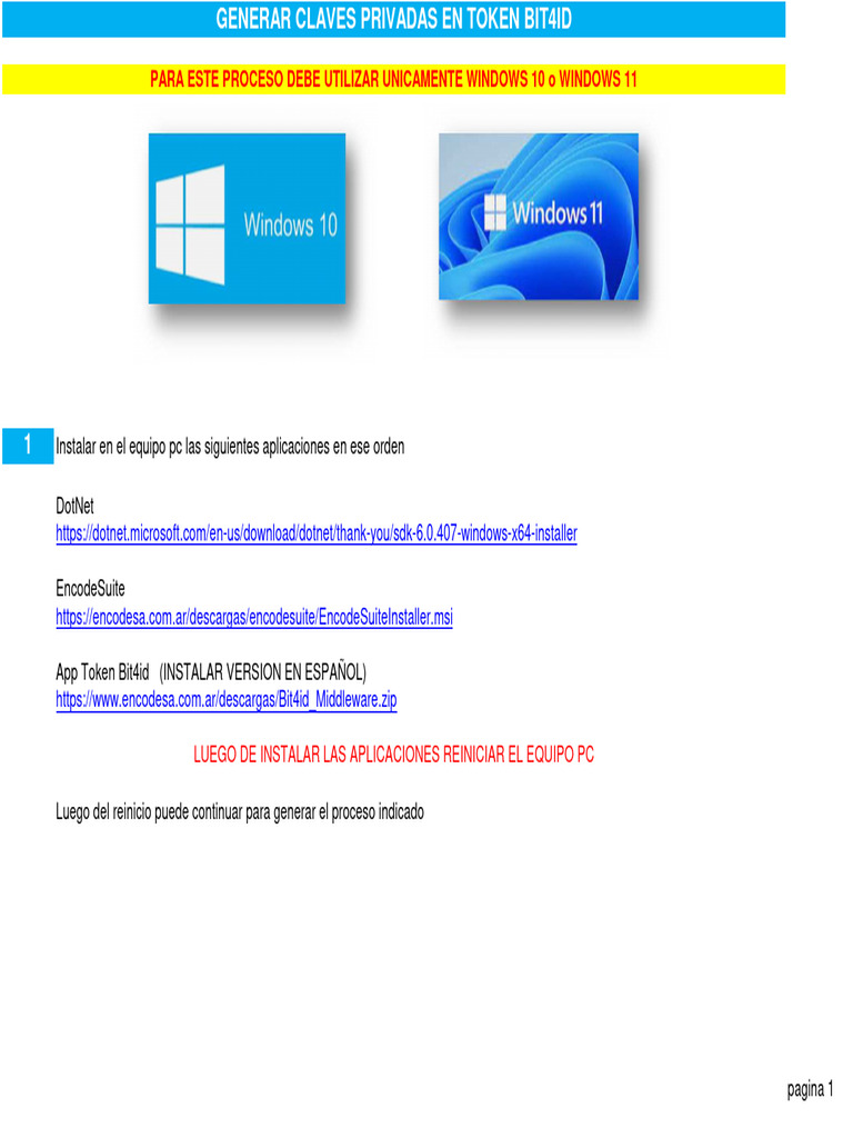 Instalación y uso de Bit4id en Windows | PDF | Windows 10 | Software ...
