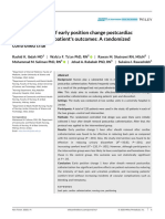 The Effectiveness of Early Position Change Postcardiac Catheterization On Patient's Outcomes A Randomized Controlled Trial