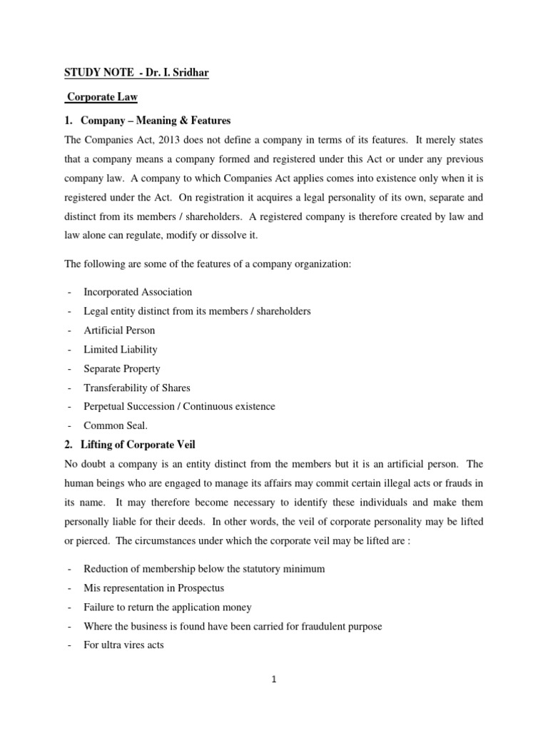 Lab - Study Note - 1-Merged | PDF | Corporate Governance | Initial ...