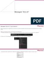 Mensagem de ERRO 23 Como Resolver