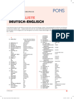 Comic Deutsch Wortliste Englisch