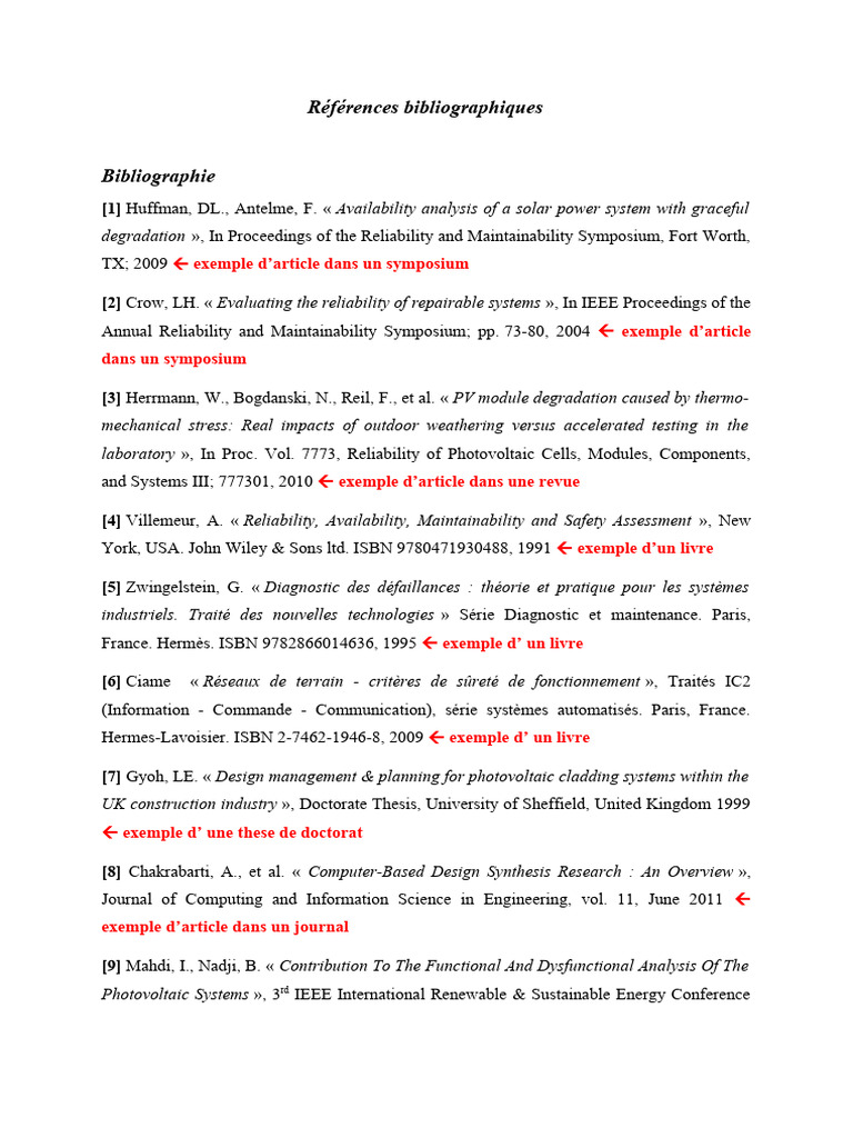 13 Références Biblio Corrigé | PDF