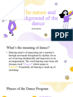 Nature and Background of Dance