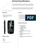 Nokia E6 Technical Specifications