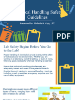 Chemical Handling Safety Guidelines - Lecture