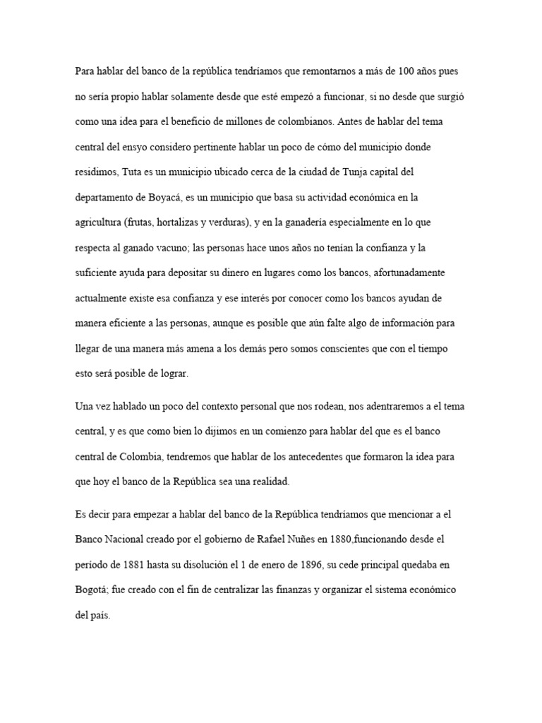 Historia y Funciones del Banco de la República | PDF | Bancos | Colombia