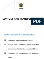 Conflict and Transformation