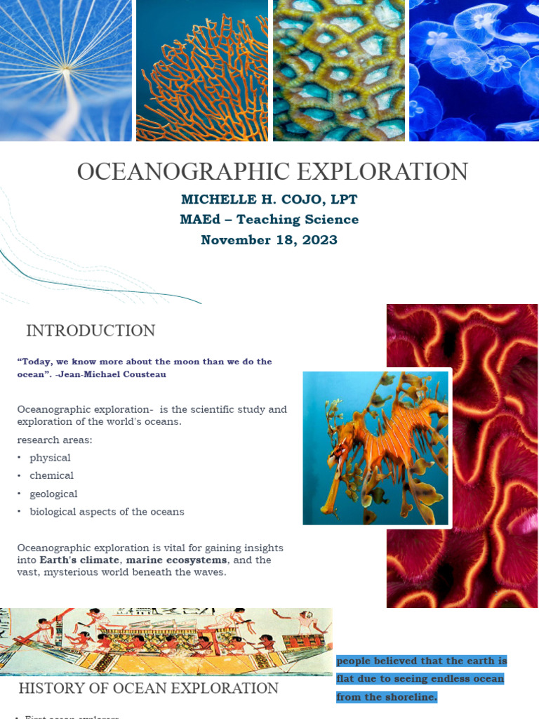 Oceanographic Exploration Overview | PDF | Oceans | Oceanography