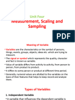 Unit IV Measurement and Scaling-1
