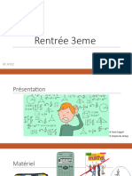 Rentrée 3eme