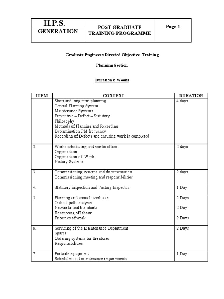 Postgraduate Training for Graduate Engineers | PDF | Technology ...