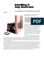 Installing A Backup Generator Popular Mechanics March 1998 (Merle Henkenius