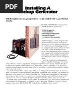 Installing A Backup Generator Popular Mechanics March 1998 (Merle Henkenius