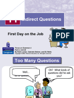 Indirect Questions: First Day On The Job