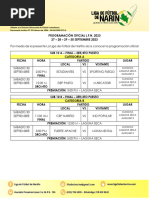 Programación Oficial LFN - 27-28-29 - 30 Septiembre 2023