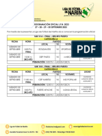 Programación Oficial LFN - 27-28-29 - 30 Septiembre 2023