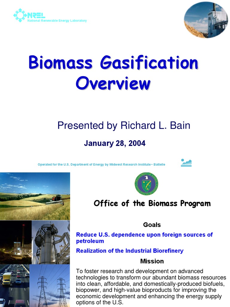 Biomass Gasification Overview and Goals | PDF | Gasification | Biorefinery