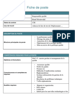 Fiche de Poste