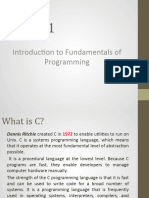 Lesson 1-Introduction To Fundamentals of Programming