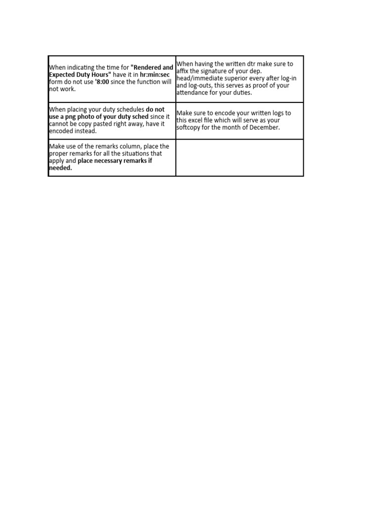 DTR Template December PDF