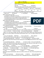 CÂU HỎI LUYỆN TẬP PHẦN TIẾN HÓA