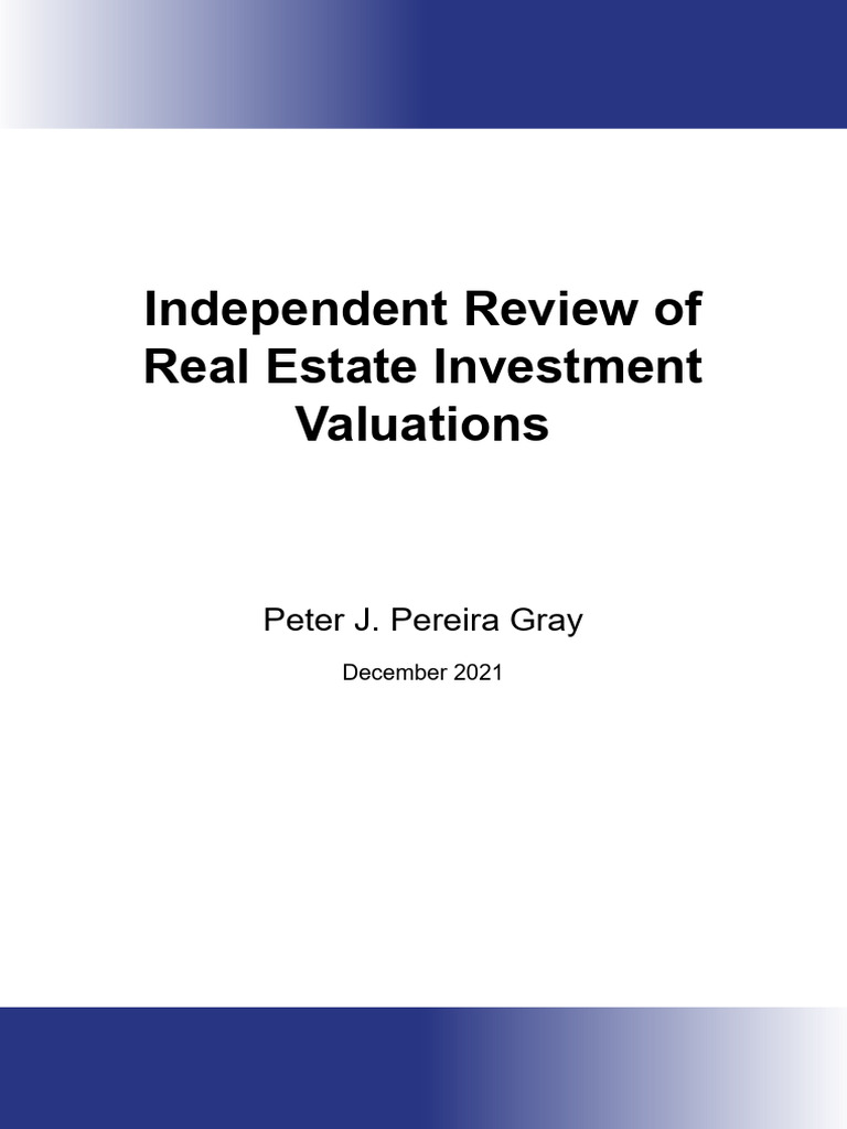 Independent Review of Real Estate Investment Valuations | PDF | Real ...