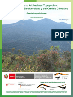 Transecto Altitudinal Yuyapichis:: Monitoreo de La Biodiversidad y Del Cambio Climático