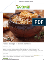Sopa de Cebolla Francesa - Blog Conasi