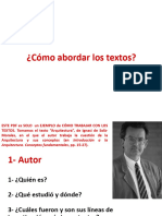 Cómo Abordar Los Textos