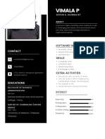 Black & White Professional Designer Simple Resume