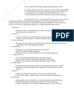 Sample Dissertation Paper Format