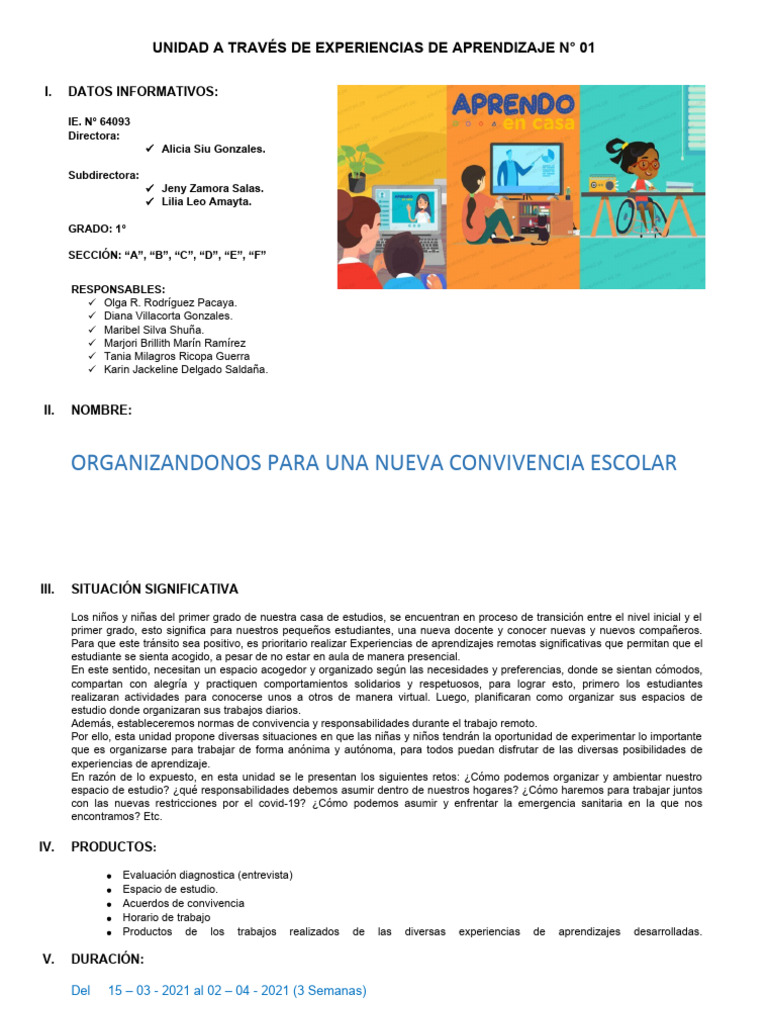 Unidad 1 Pdf Enseñando Aprendizaje