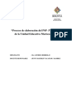 "Proceso de Elaboración Del PSP - PEIC y POA de La Unidad Educativa