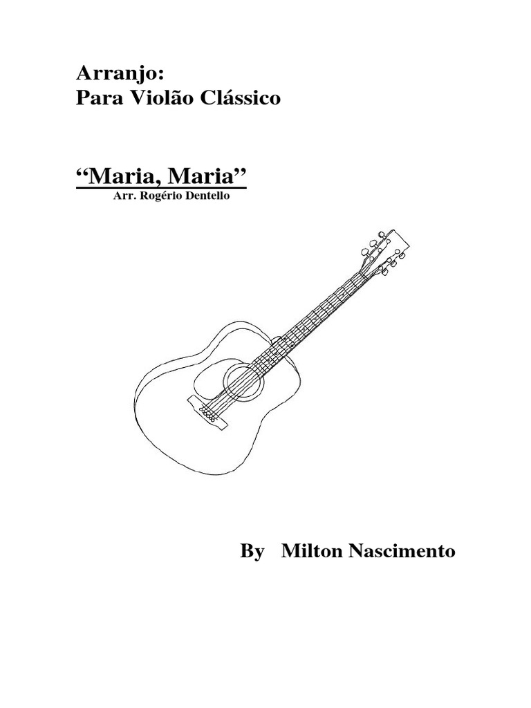 Milton Nascimento - Maria Maria - Arr. Rogerio Dentello | PDF