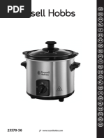 Manual Do Utilizador Panela de Cozedura Lenta Russell Hobbs