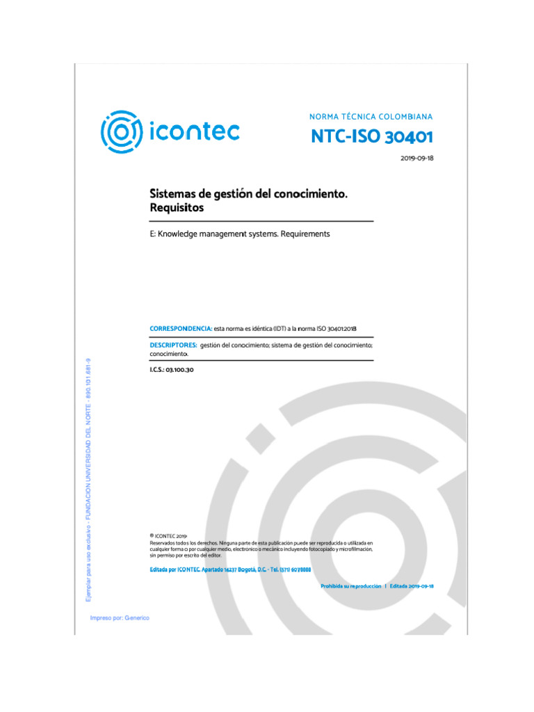 NTC - Iso 30401 | PDF